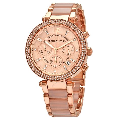 michael kors women's parker gold tone watch|Michael Kors Watch mk5896.